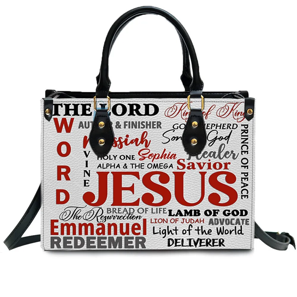 Christianartbag Handbags, Jesus The Lord King Of King Leather Handbag, Vintage hand-woven southwest lacing design Leather Handbag, Gifts for Women, CABLTB03131023.