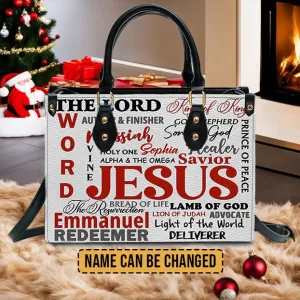 Christianartbag Handbags, Jesus The Lord King Of King Leather Handbag, Vintage hand-woven southwest lacing design Leather Handbag, Gifts for Women, CABLTB03131023.