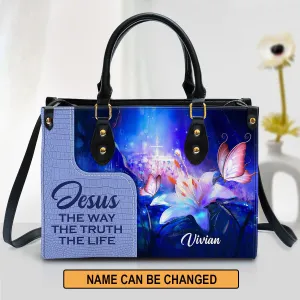Christianartbag Handbags, Jesus The Way The Truth The Life Leather Bags, Personalized Bags, Gifts for Women, Christmas Gift, CABLTB01300723.