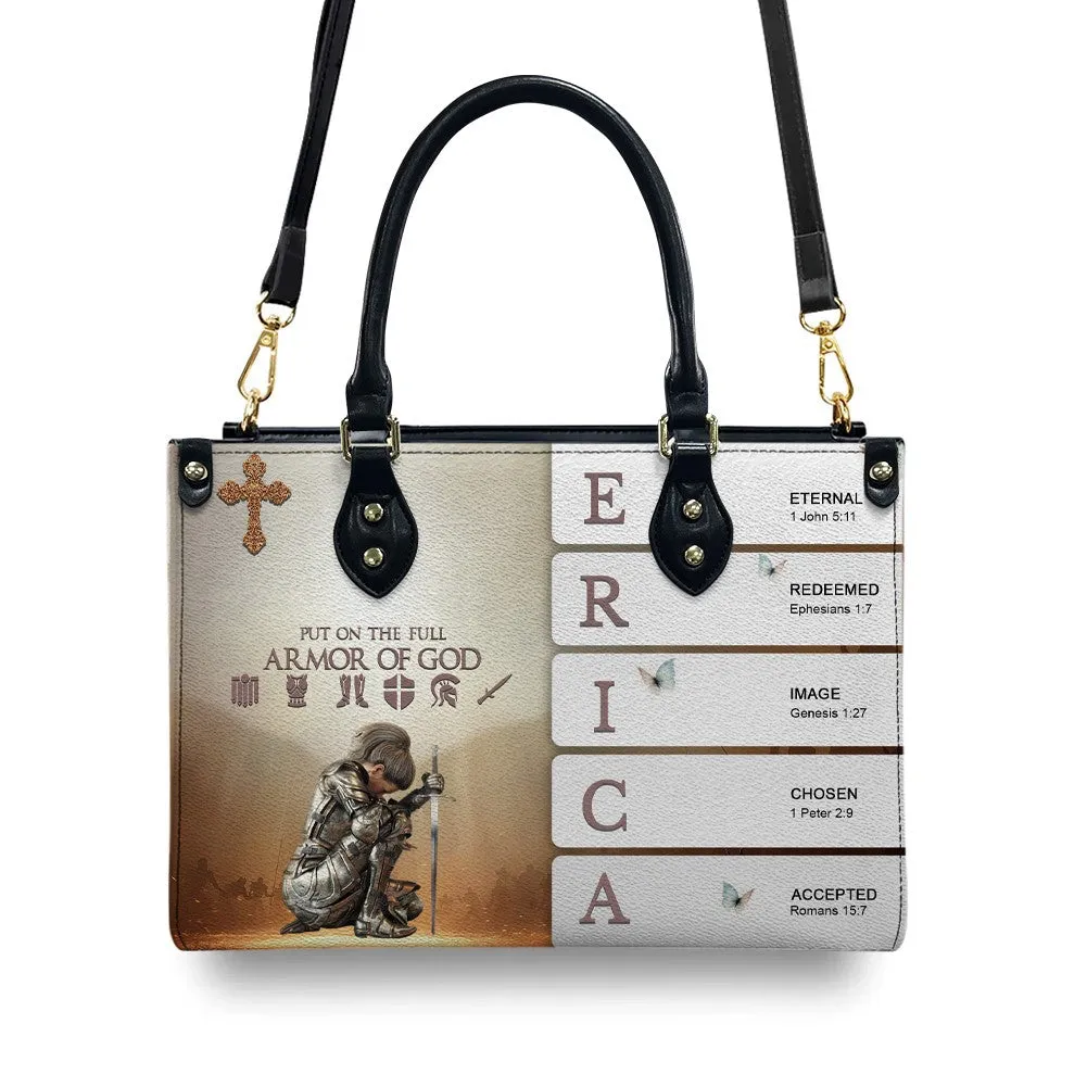 Christianartbag Handbags- Uncover the sacred meaning of your name - Custom Name and Skintone - Personalized Leather Handbag - CABLTB01050325