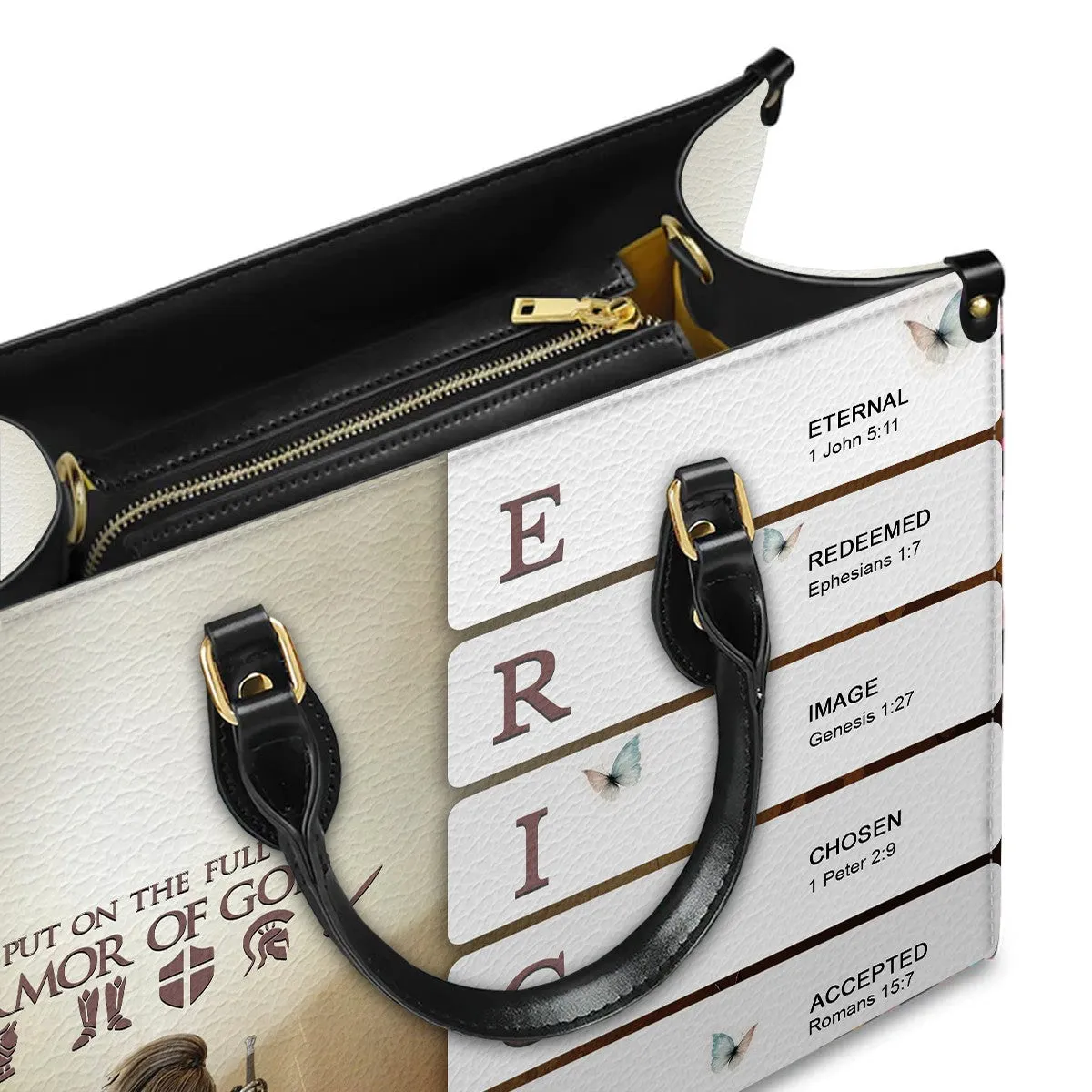 Christianartbag Handbags- Uncover the sacred meaning of your name - Custom Name and Skintone - Personalized Leather Handbag - CABLTB01050325