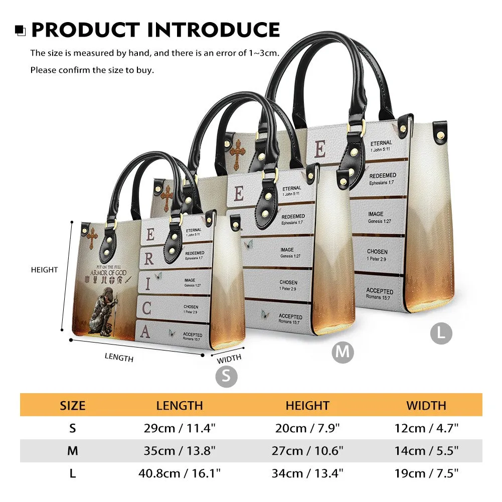 Christianartbag Handbags- Uncover the sacred meaning of your name - Custom Name and Skintone - Personalized Leather Handbag - CABLTB01050325