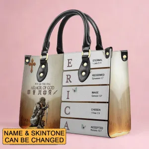Christianartbag Handbags- Uncover the sacred meaning of your name - Custom Name and Skintone - Personalized Leather Handbag - CABLTB01050325