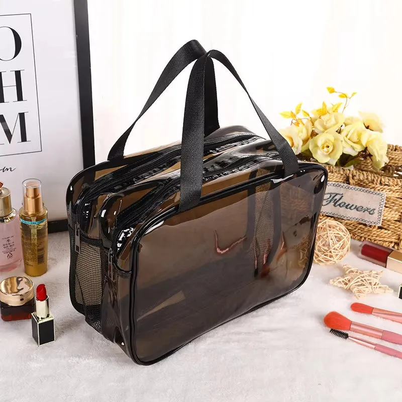 Clare | Clear and Practical Cosmetic Bag with Double Compartment