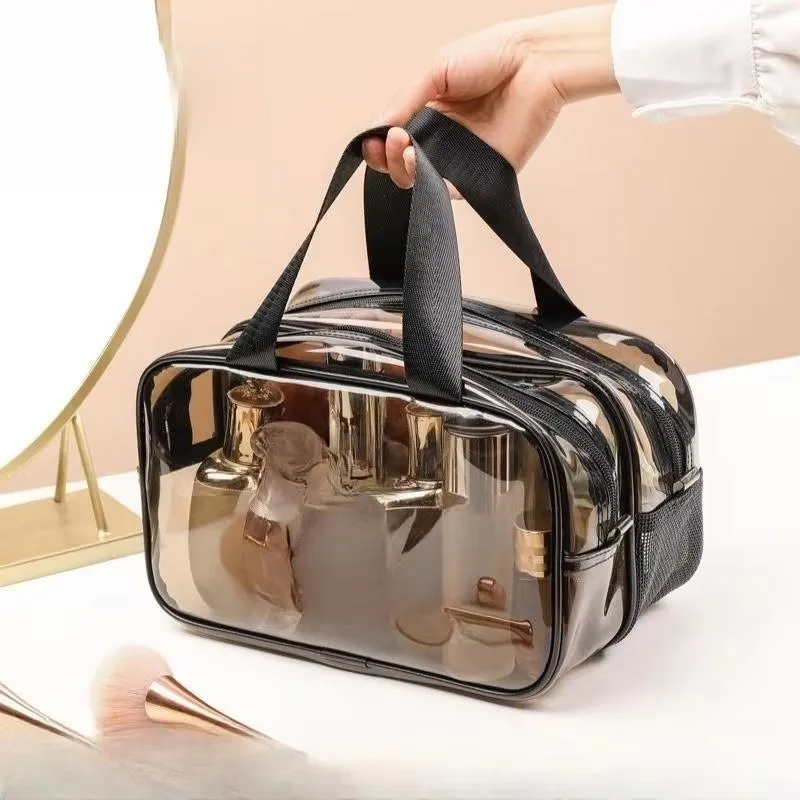 Clare | Clear and Practical Cosmetic Bag with Double Compartment