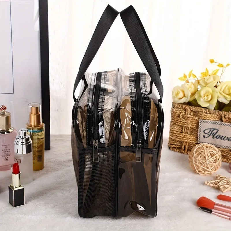 Clare | Clear and Practical Cosmetic Bag with Double Compartment