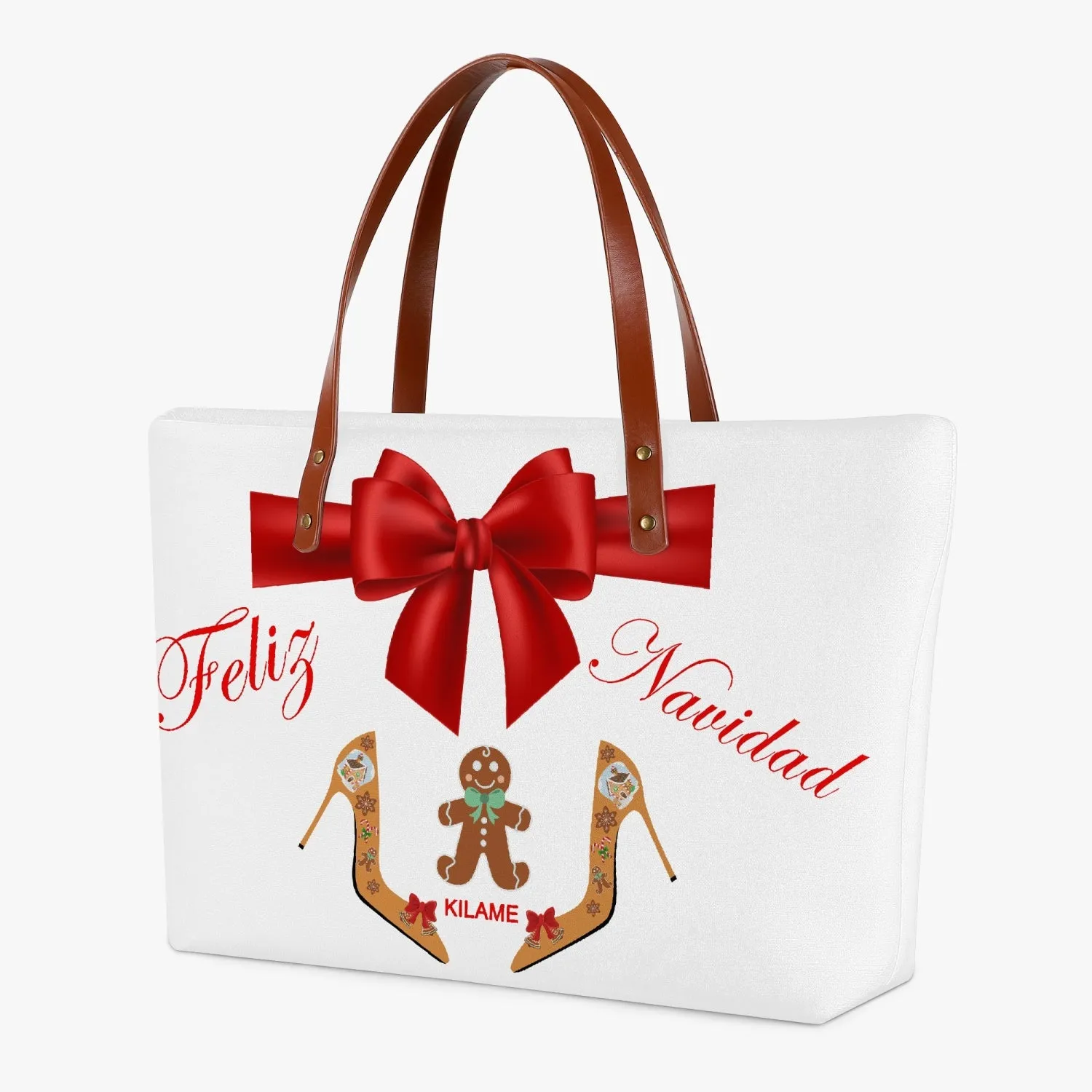 Classic Cloth Tote Bag Mitia 'Feliz Navidad'