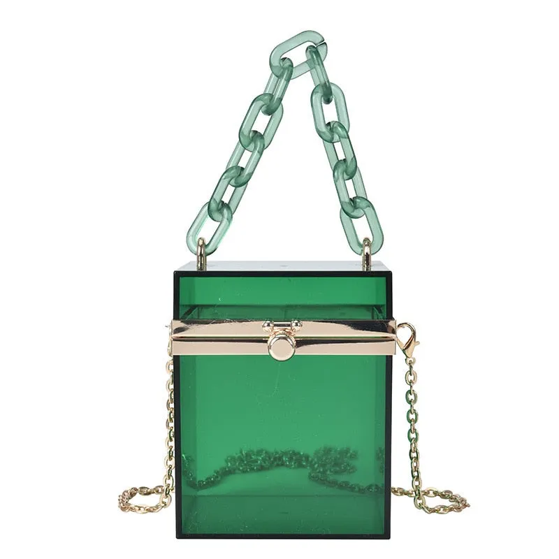Clear Colored Square Acrylic Bag