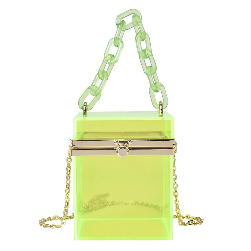Clear Colored Square Acrylic Bag
