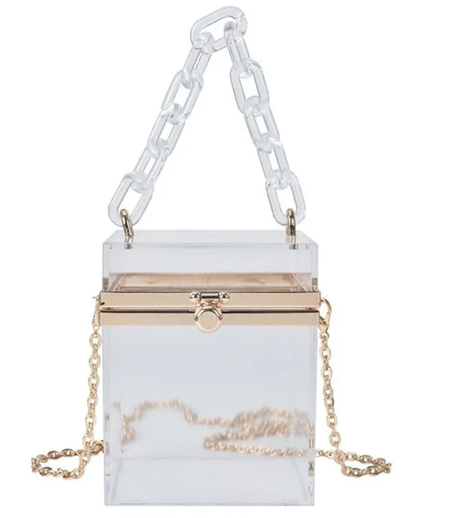Clear Colored Square Acrylic Bag