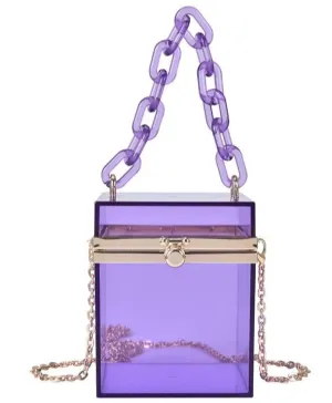 Clear Colored Square Acrylic Bag