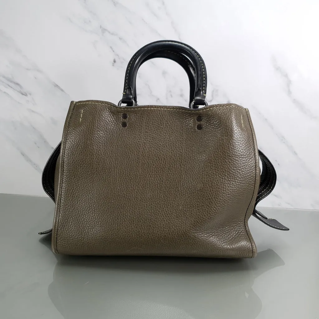 Coach Rogue 31 Olive Army Green With Black Details Handbag Colorblock