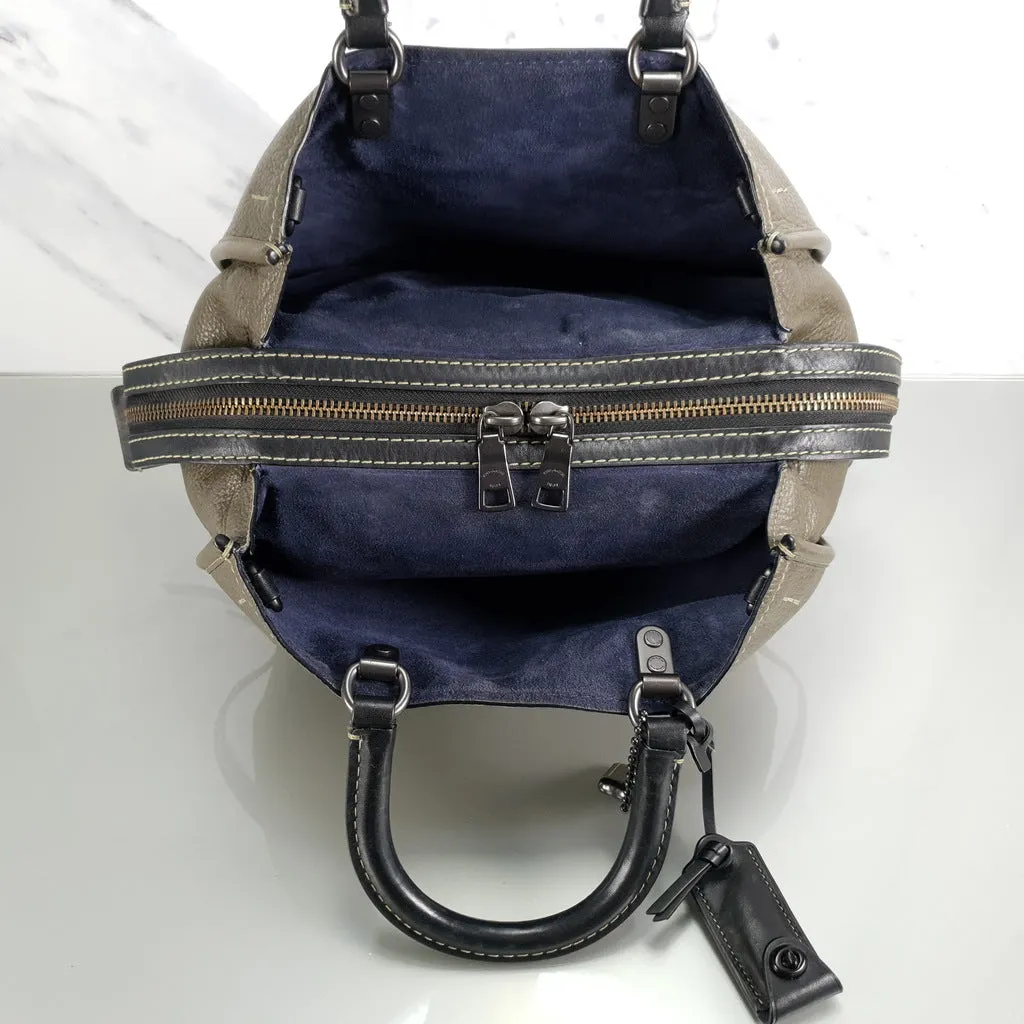 Coach Rogue 31 Olive Army Green With Black Details Handbag Colorblock