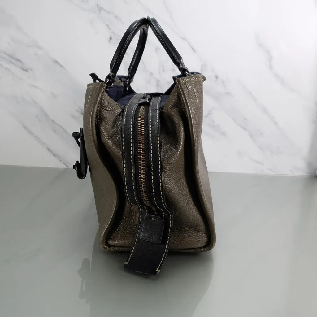 Coach Rogue 31 Olive Army Green With Black Details Handbag Colorblock