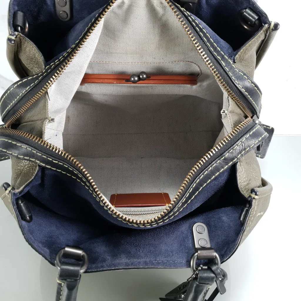 Coach Rogue 31 Olive Army Green With Black Details Handbag Colorblock