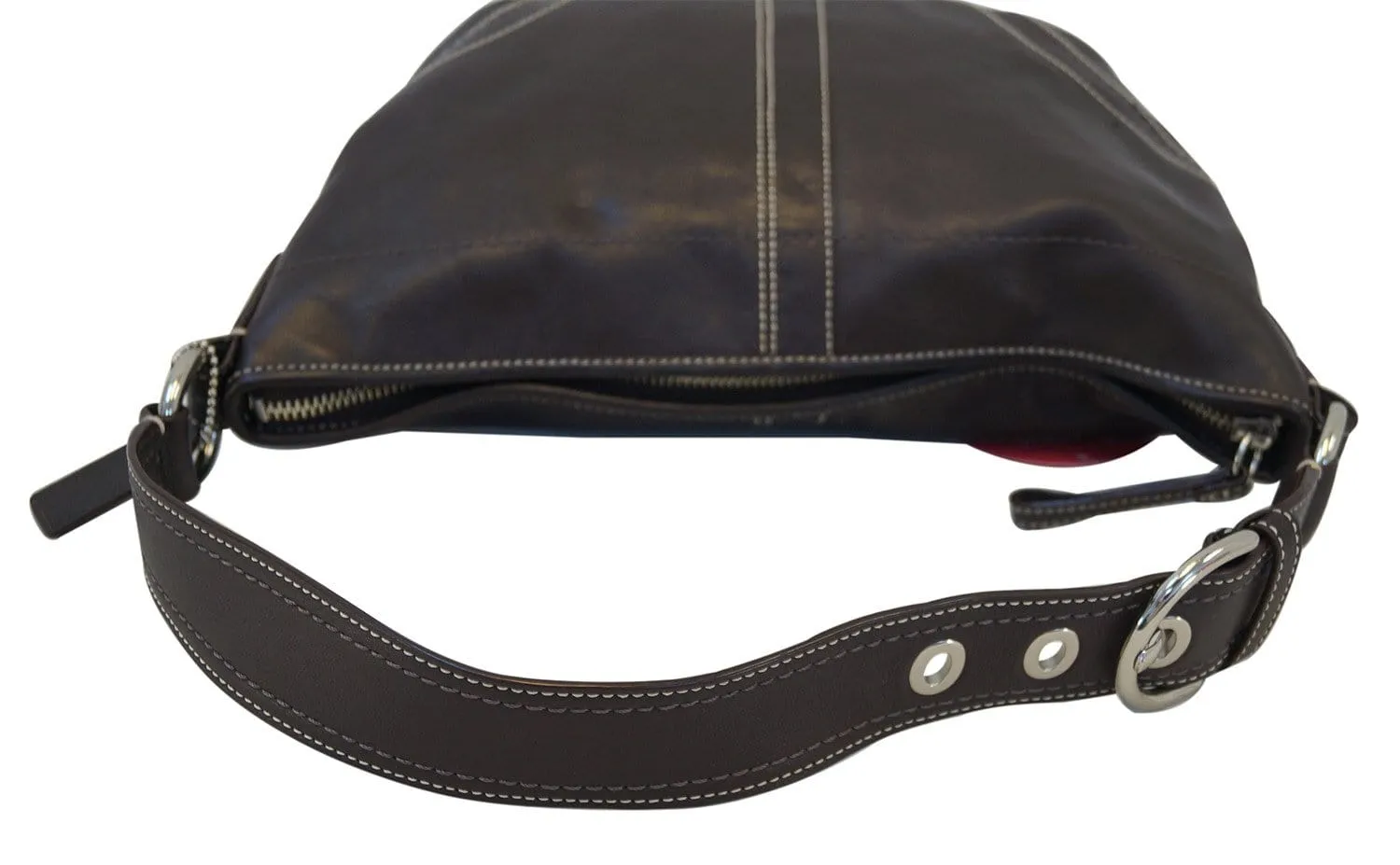 COACH Soho Brown Leather Medium Hobo Shoulder Handbag