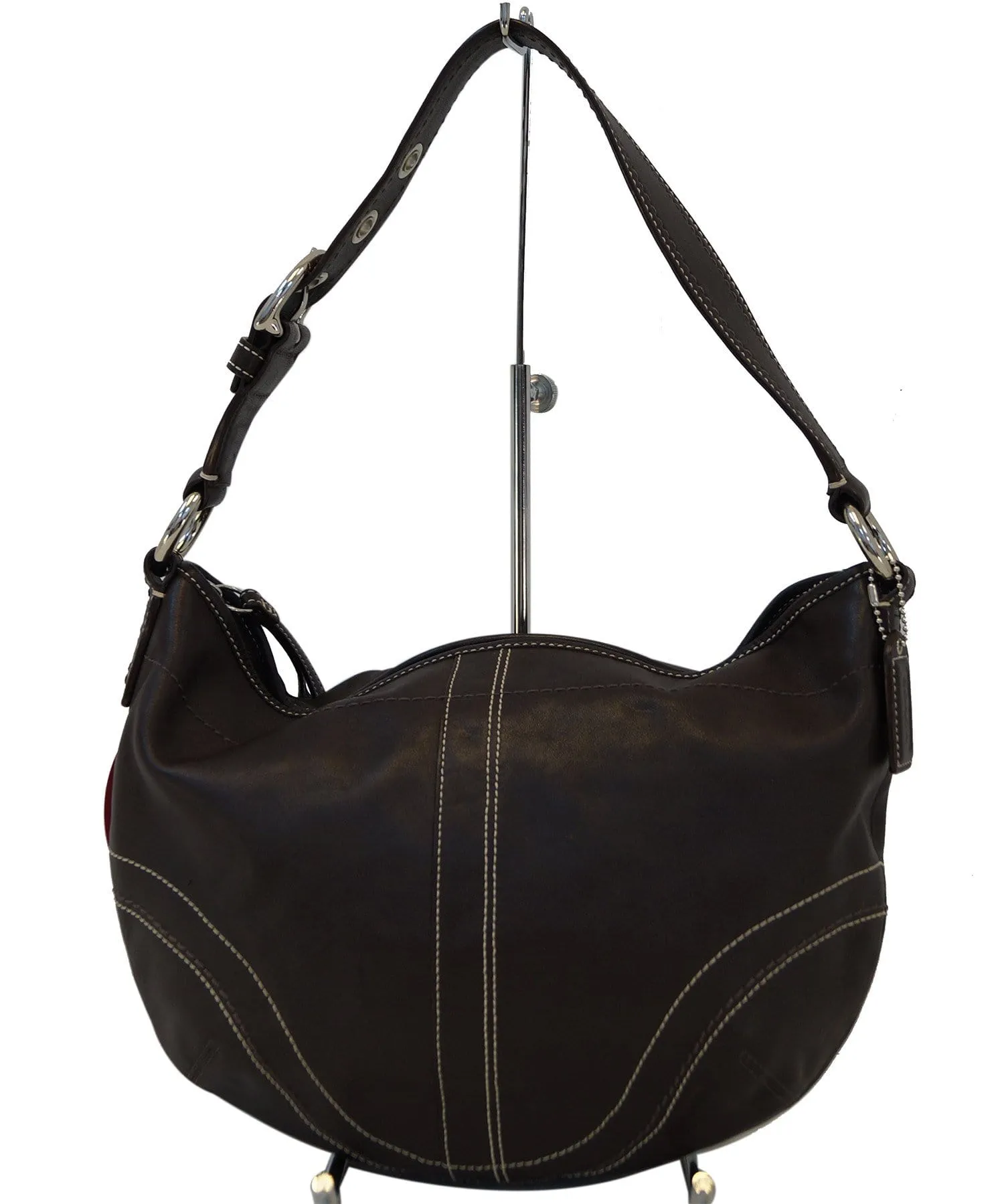 COACH Soho Brown Leather Medium Hobo Shoulder Handbag