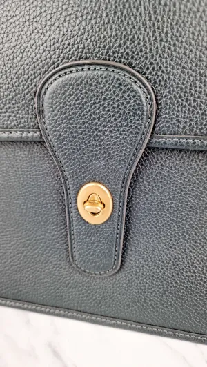 Coach Willis Tophandle in Dark Green Pebble Leather from the Limited Edition Archival Coach Silhouettes Collection - Coach 5889