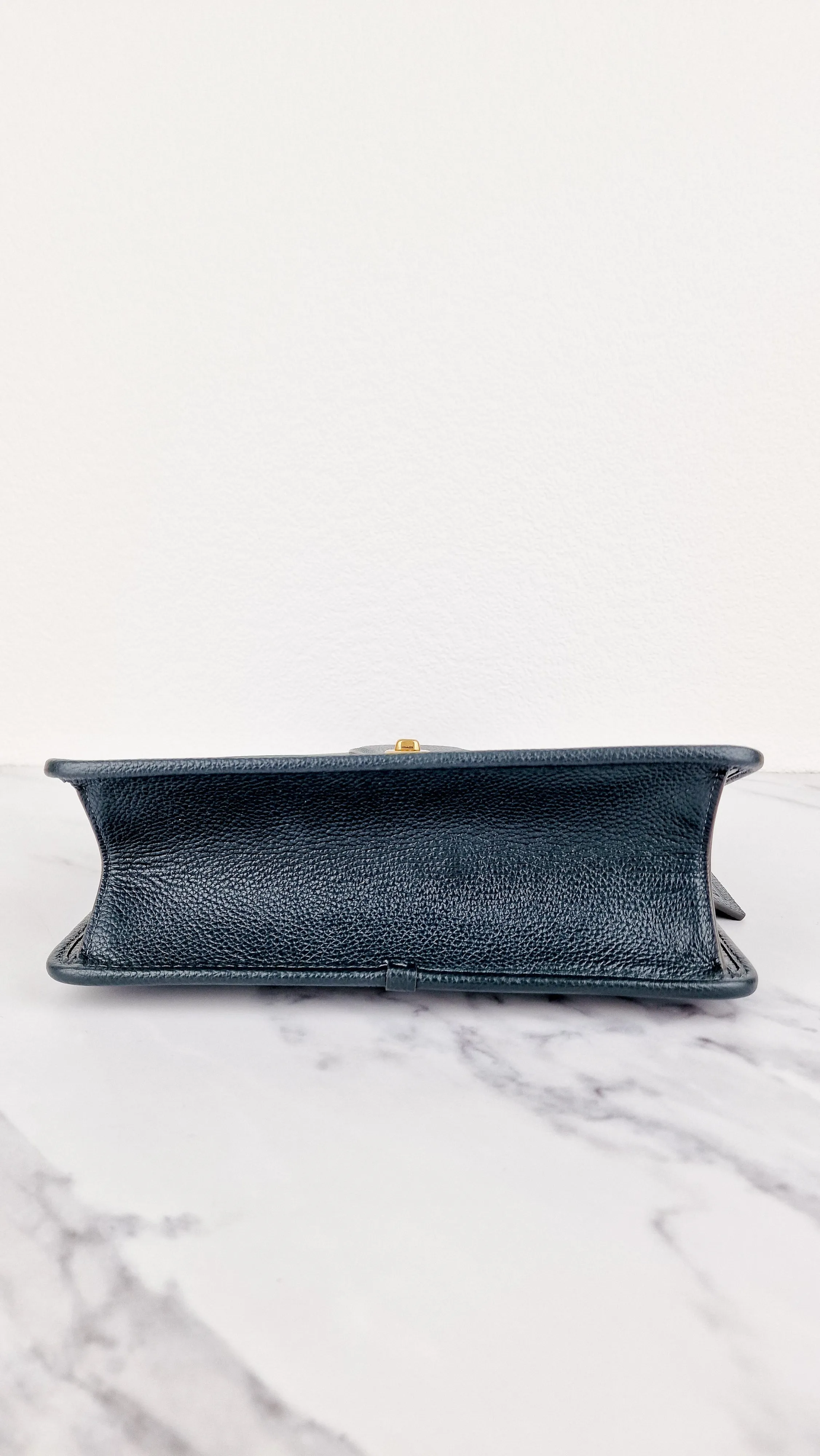 Coach Willis Tophandle in Dark Green Pebble Leather from the Limited Edition Archival Coach Silhouettes Collection - Coach 5889