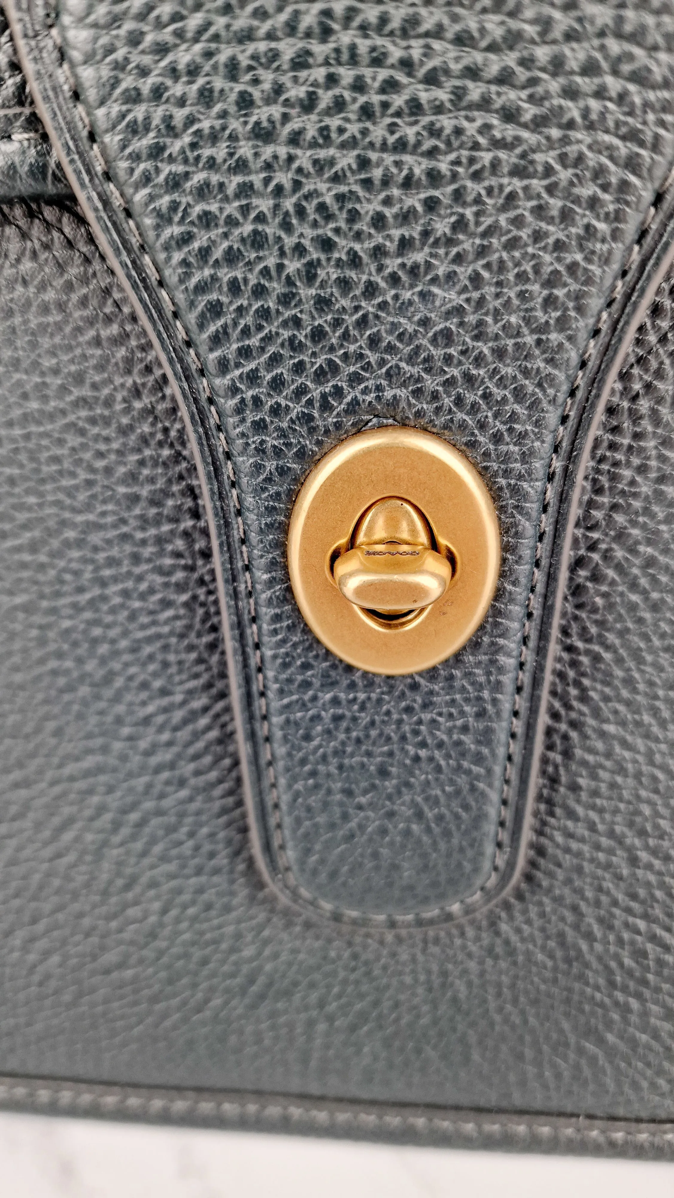 Coach Willis Tophandle in Dark Green Pebble Leather from the Limited Edition Archival Coach Silhouettes Collection - Coach 5889