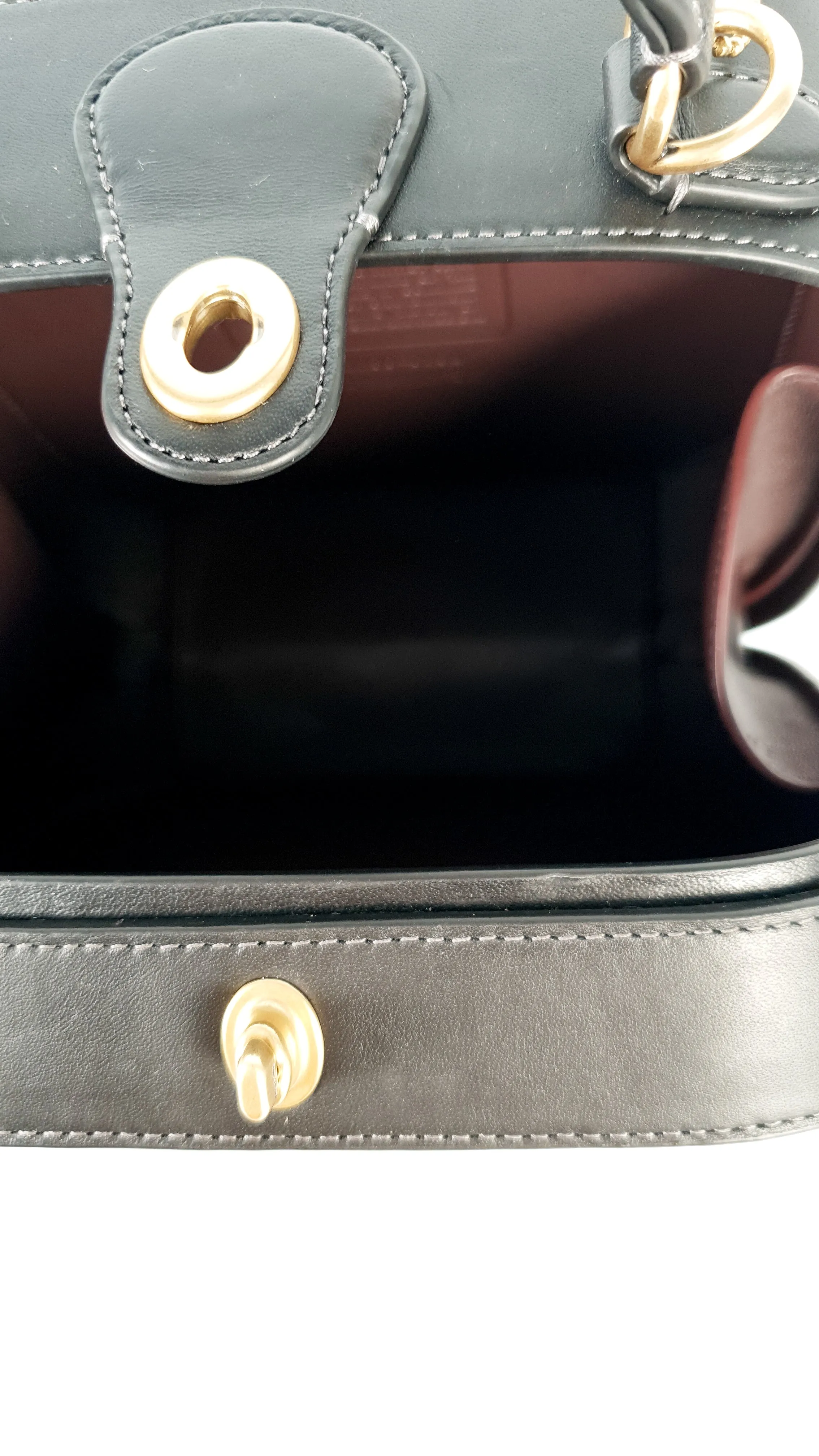 Coach x Jean-Michel Basquiat Square Bag with Banana artwork - Smooth Black Leather Crossbody Bag Handbag Coach 6898