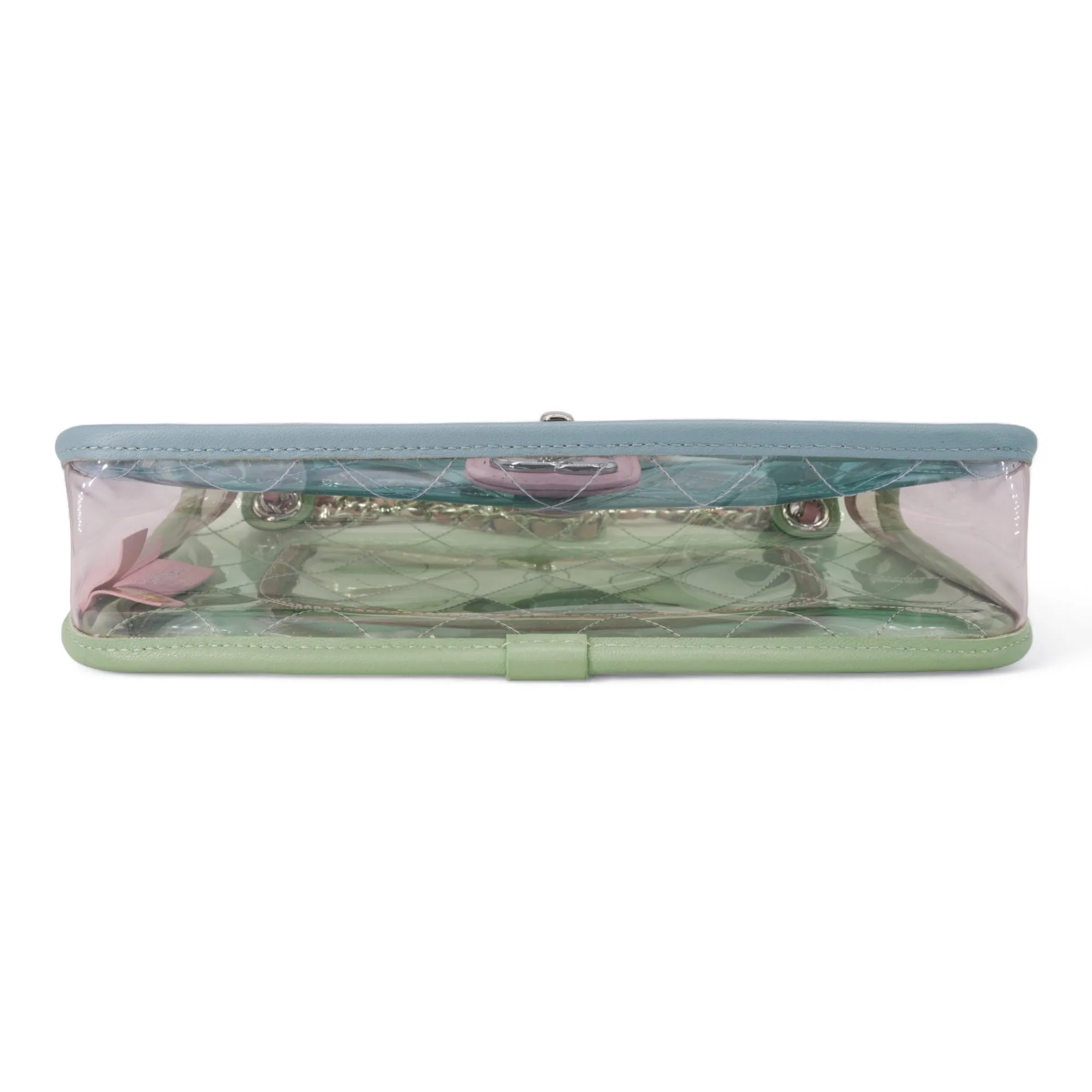 Coco Splash PVC Medium Flap Bag Green Blue Pink