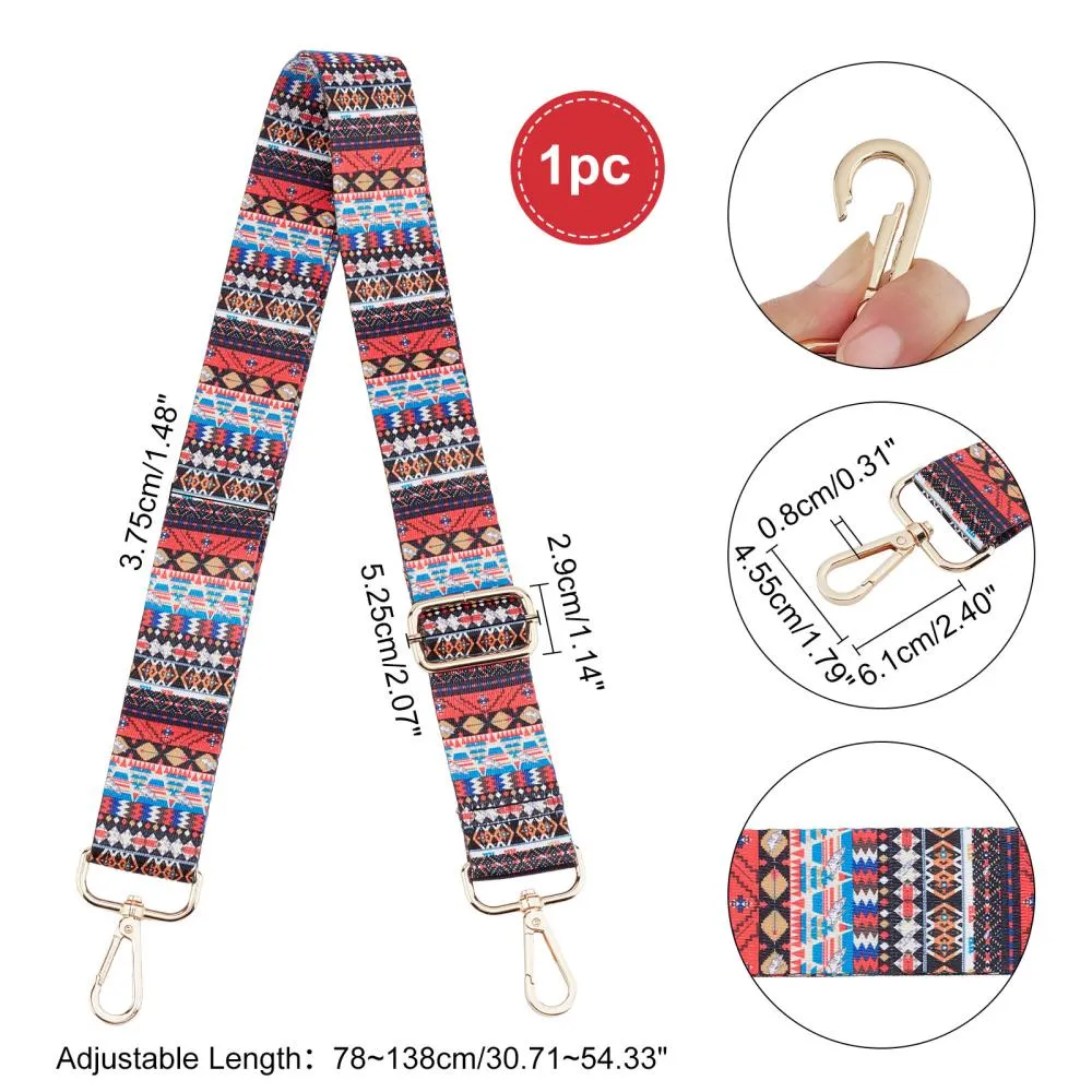 Colorful Tribal Purse Strap, Bag Strap | 31-51 Inch Guitar purse straps