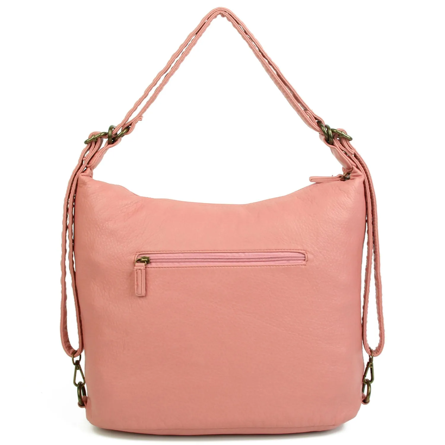 Convertible Crossbody Backpack - Rose Pink