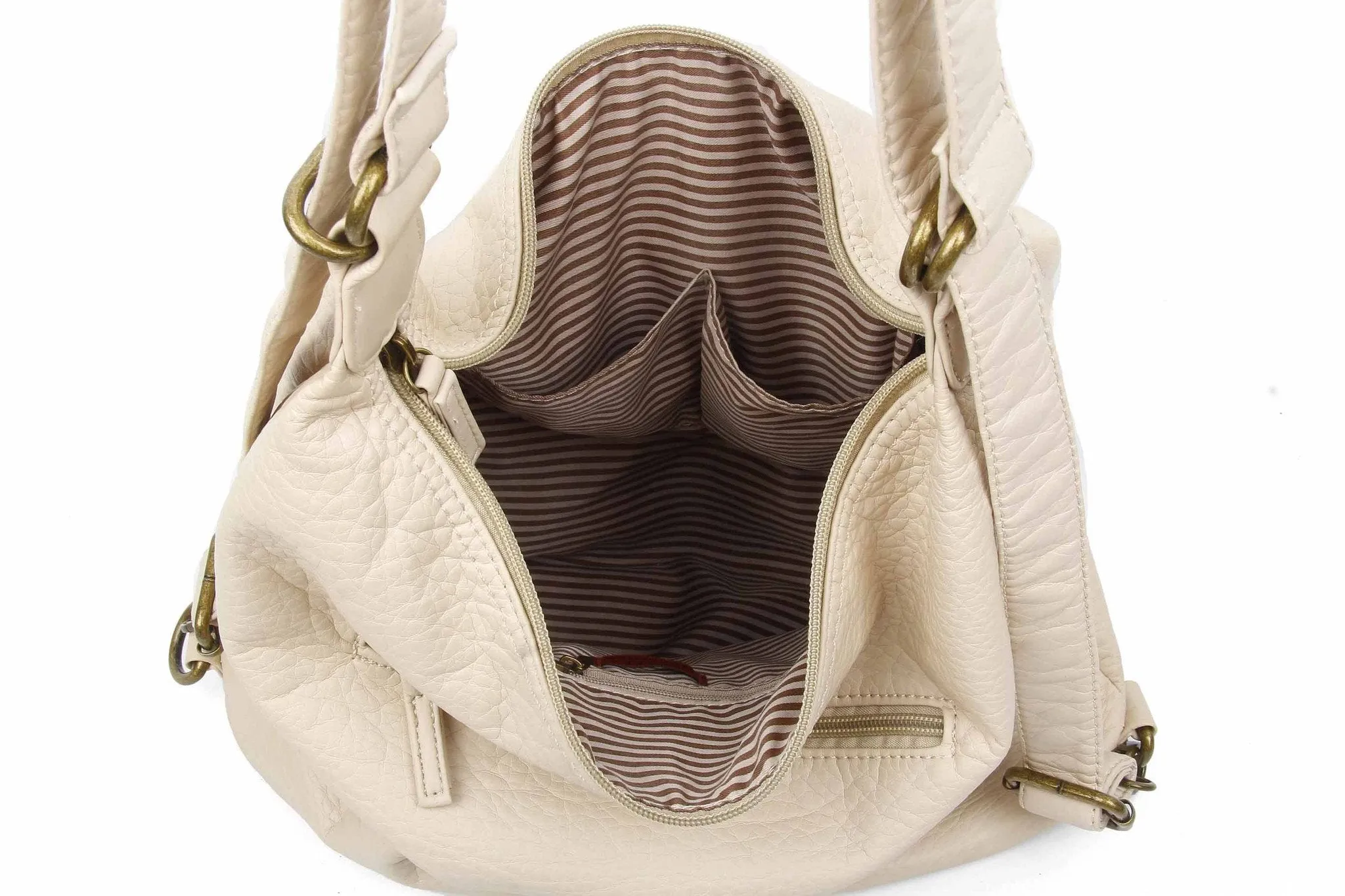 Convertible Crossbody Backpack - Taupe