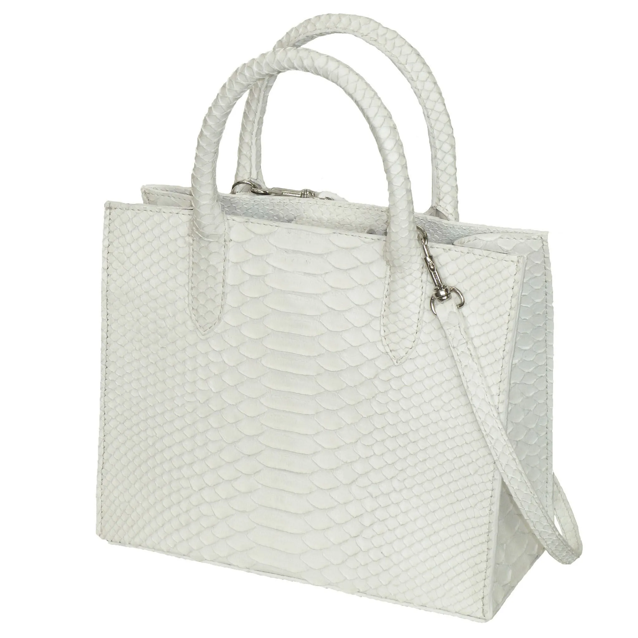 Cross Body Tote in Snakeskin