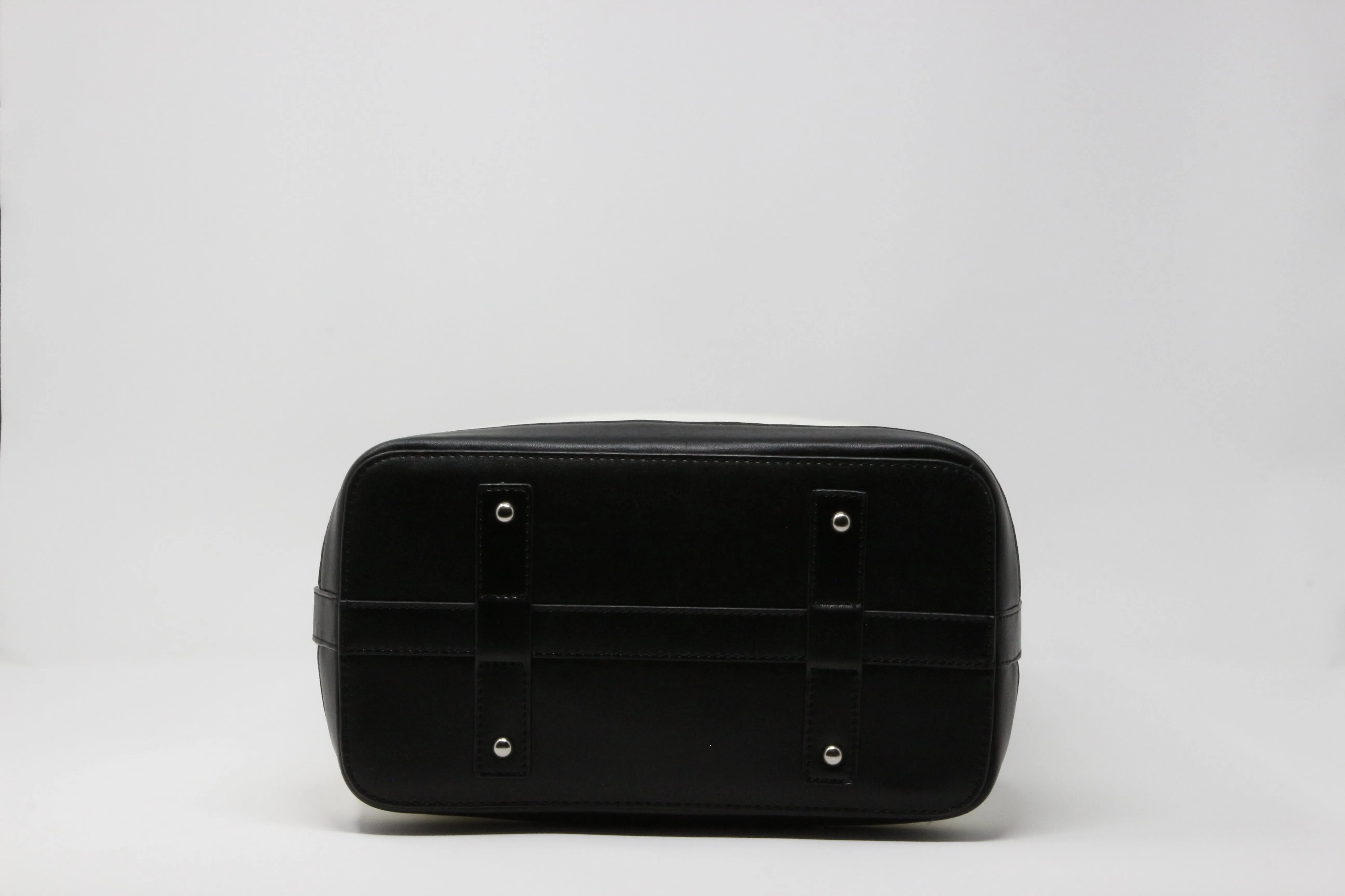 D Tote - Black Leather Trim Solid Base