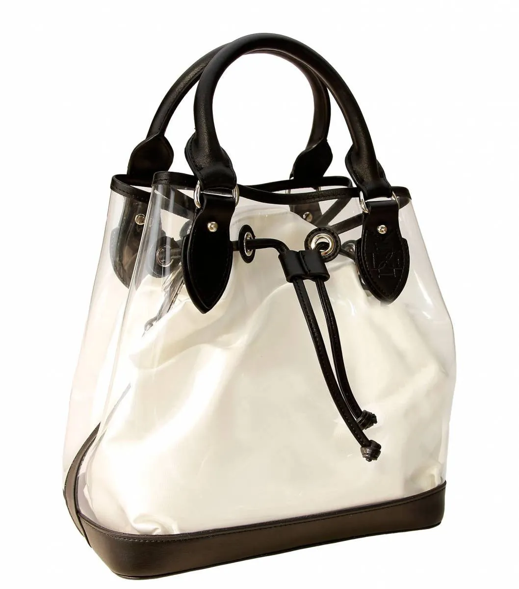 D Tote - Black Leather Trim Solid Base