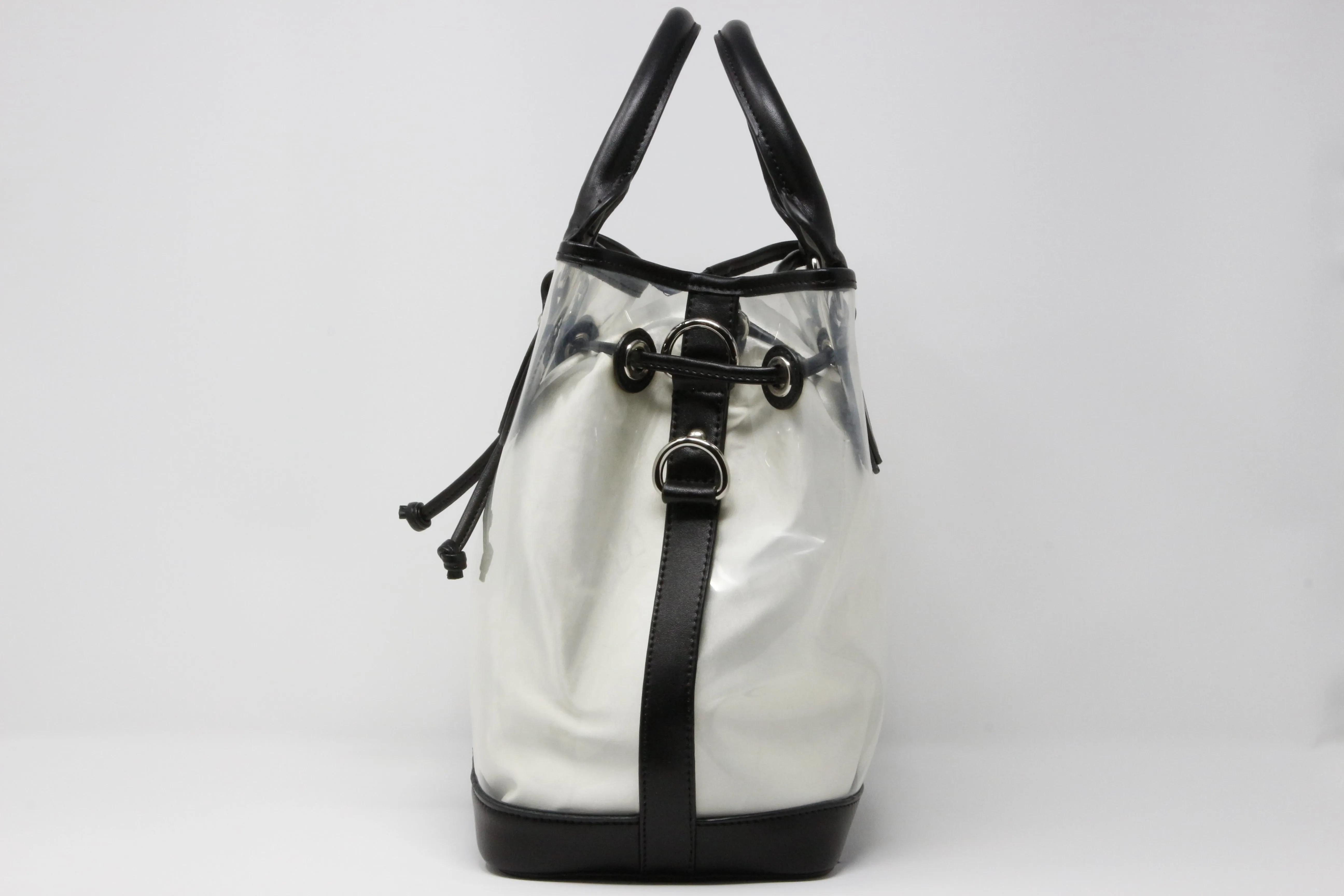 D Tote - Black Leather Trim Solid Base