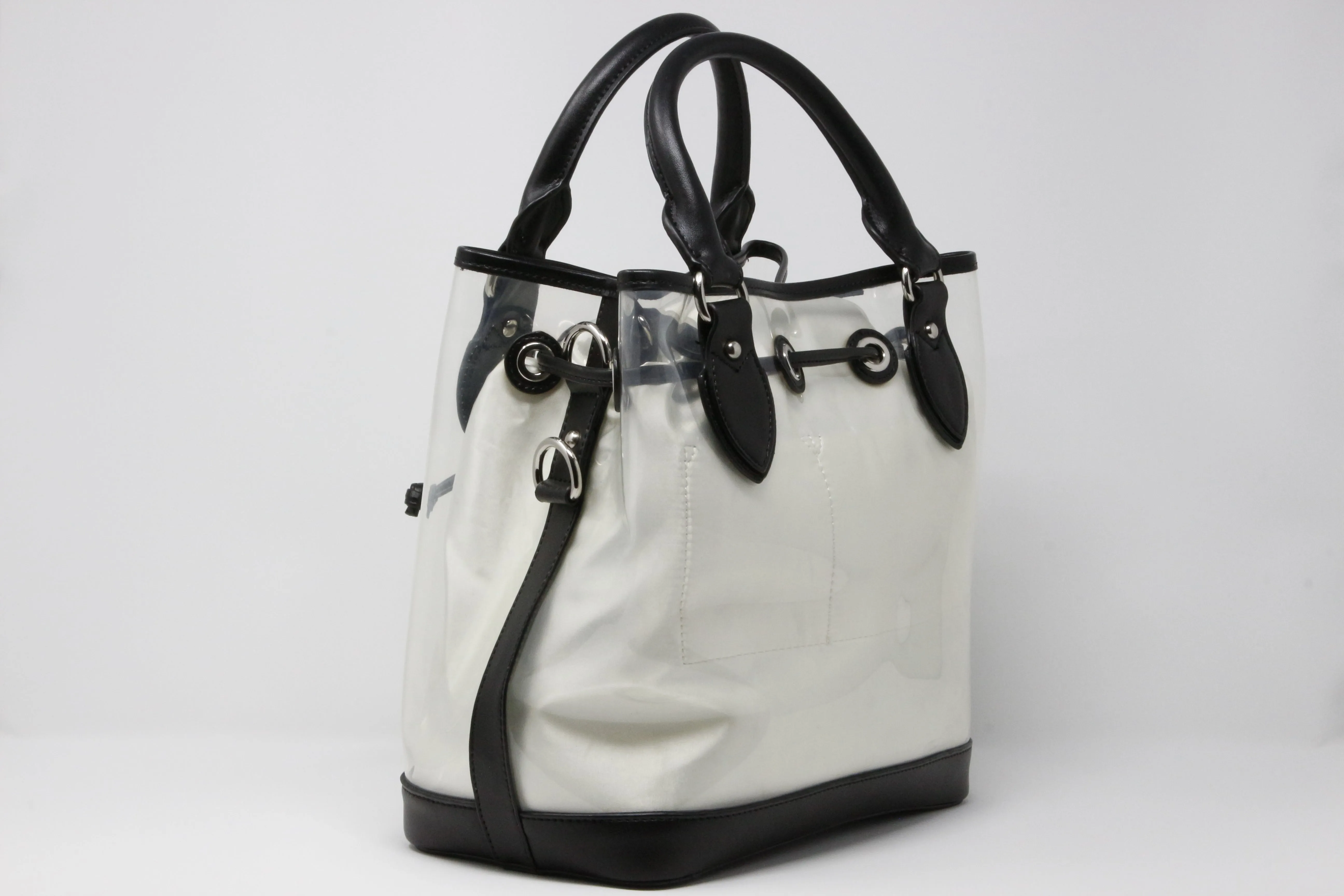 D Tote - Black Leather Trim Solid Base