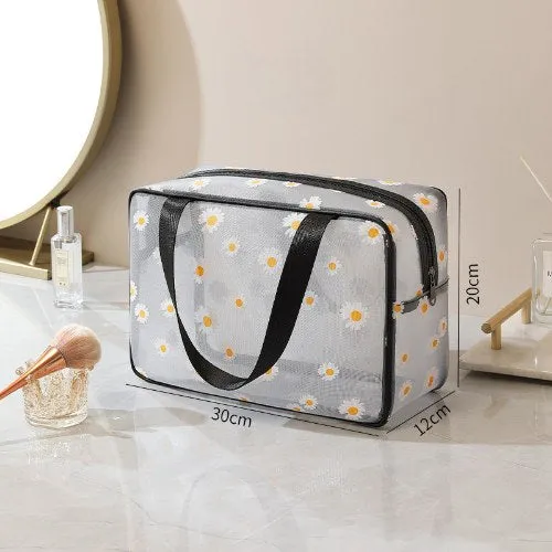 Daisy Large Capacity Portable Mesh Cosmetic Bags DP25C633