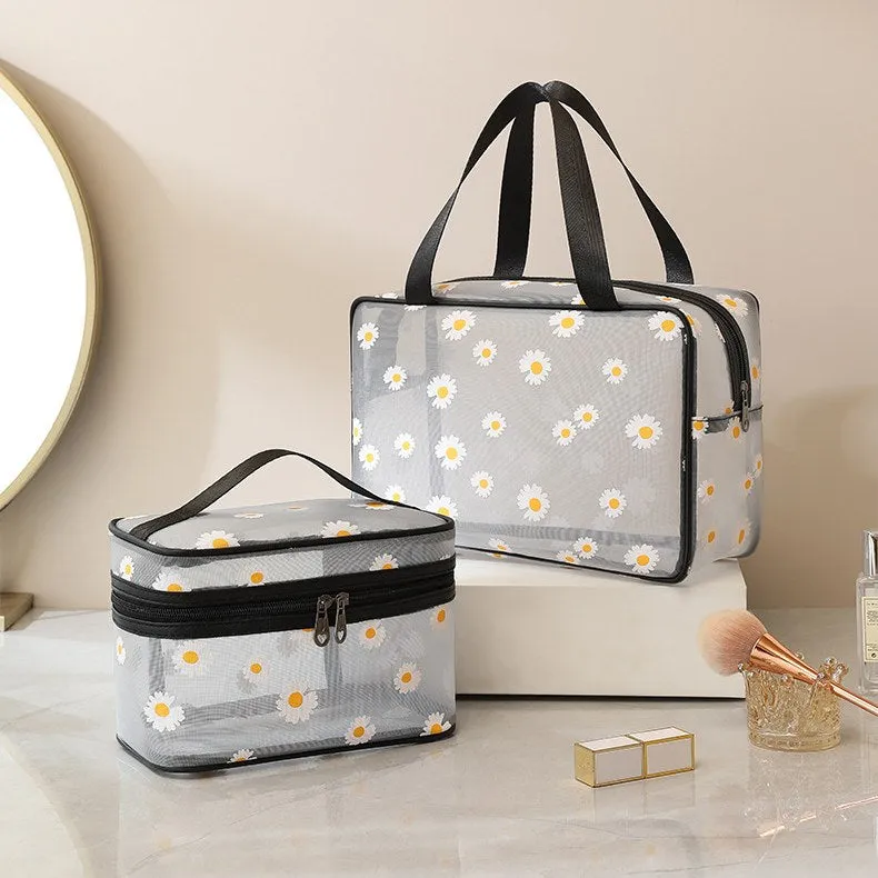 Daisy Large Capacity Portable Mesh Cosmetic Bags DP25C633