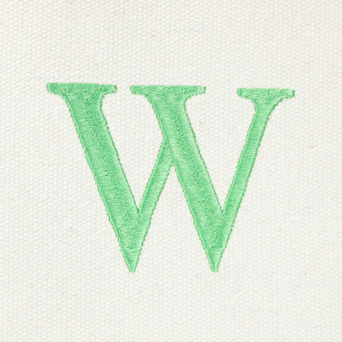 Dalix Medium Personalized Tote Bag Monogrammed Initial Letter - W