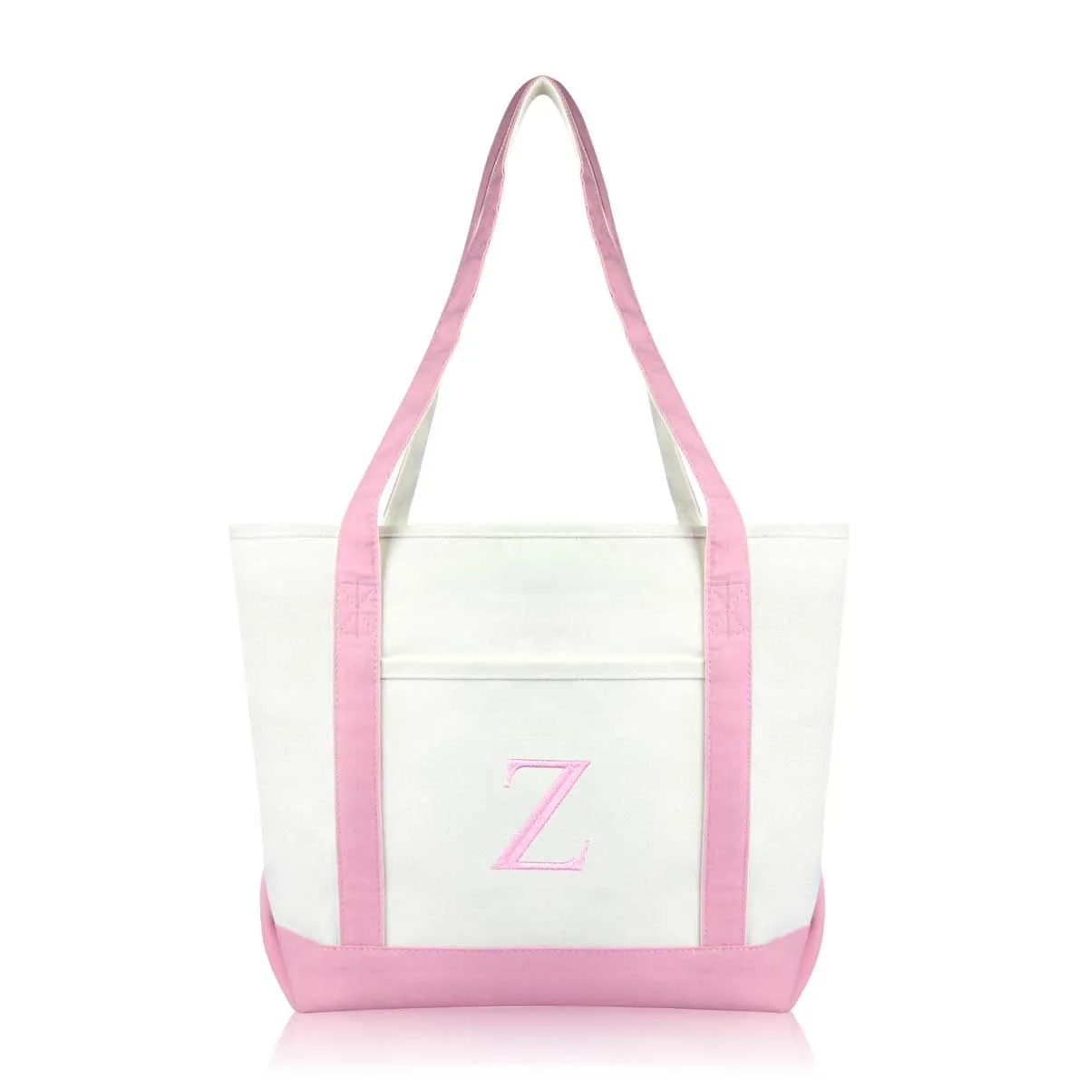 Dalix Medium Personalized Tote Bag Monogrammed Initial Letter - Z