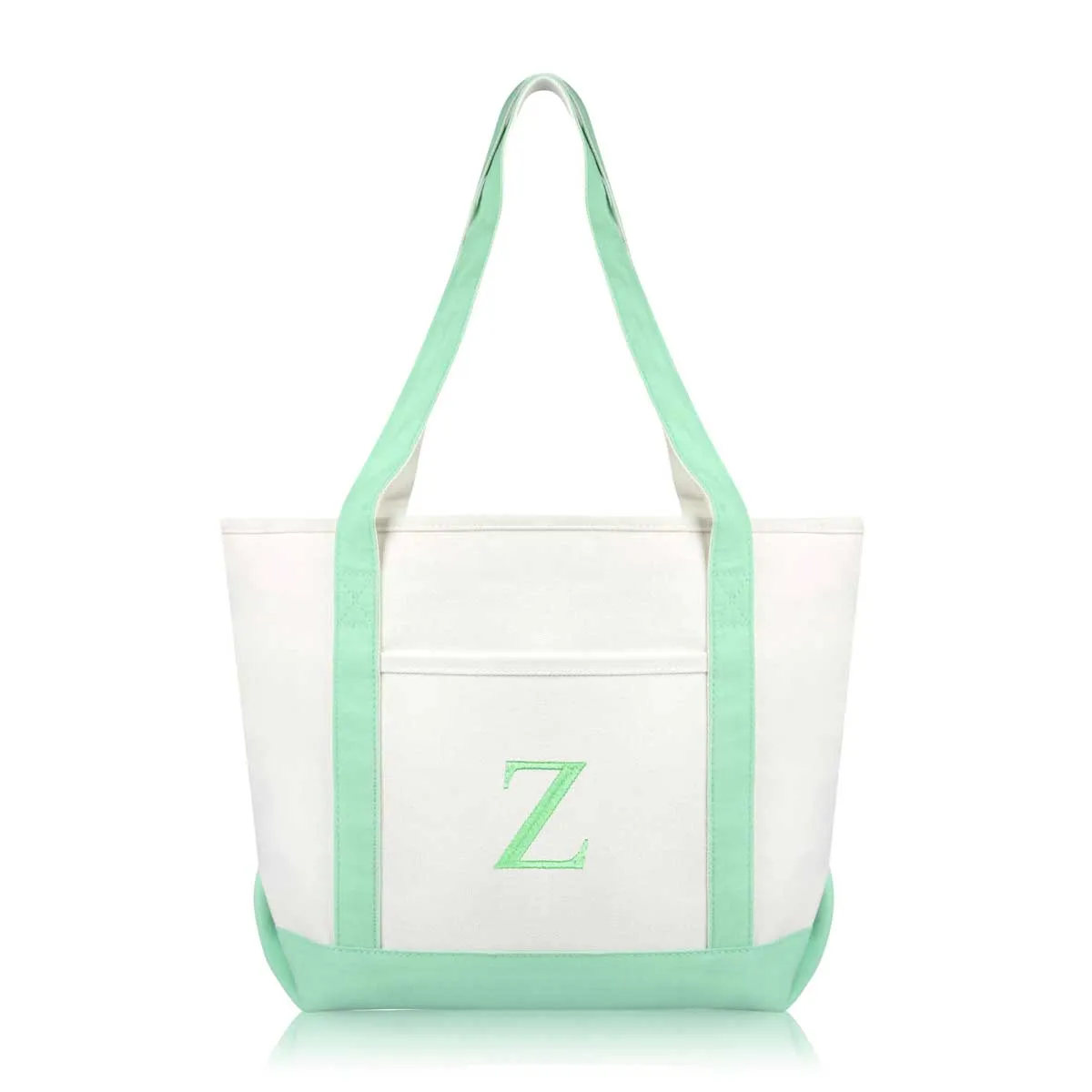 Dalix Medium Personalized Tote Bag Monogrammed Initial Letter - Z