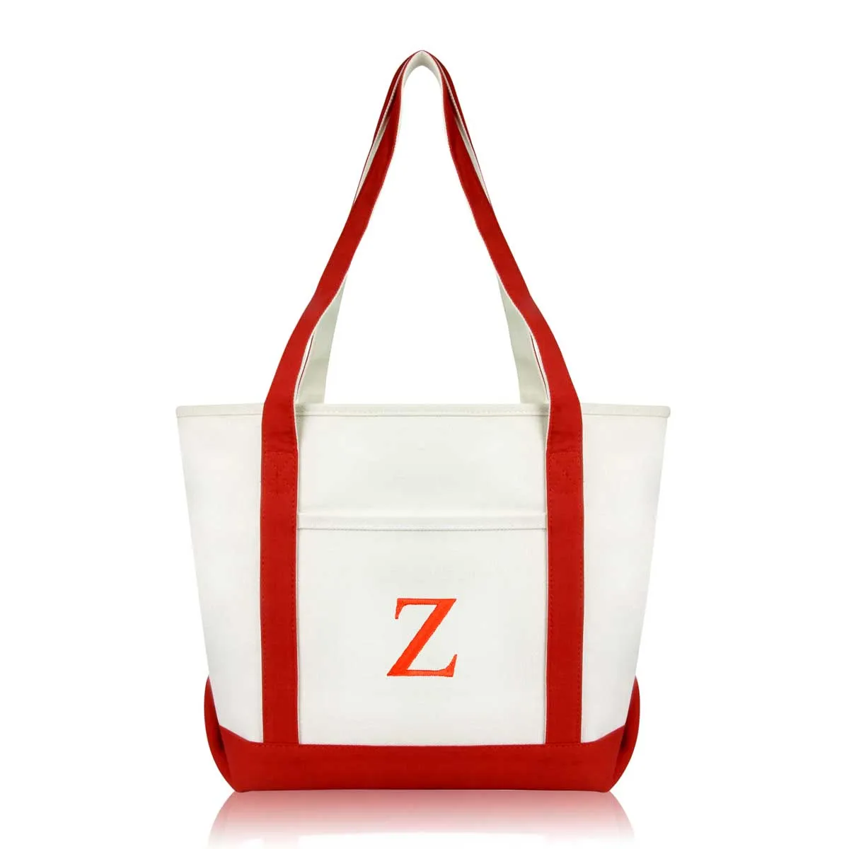 Dalix Medium Personalized Tote Bag Monogrammed Initial Letter - Z