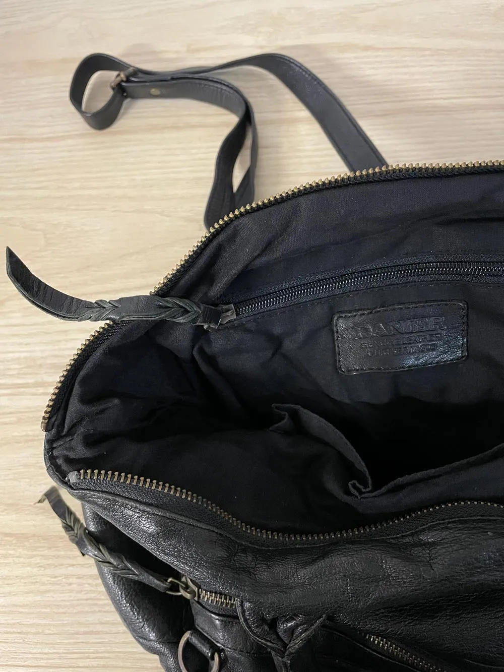 danier soft hobo fold over leather purse