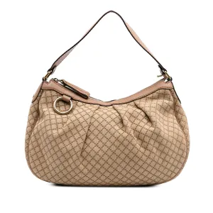 Diamante Canvas Sukey Shoulder Bag
