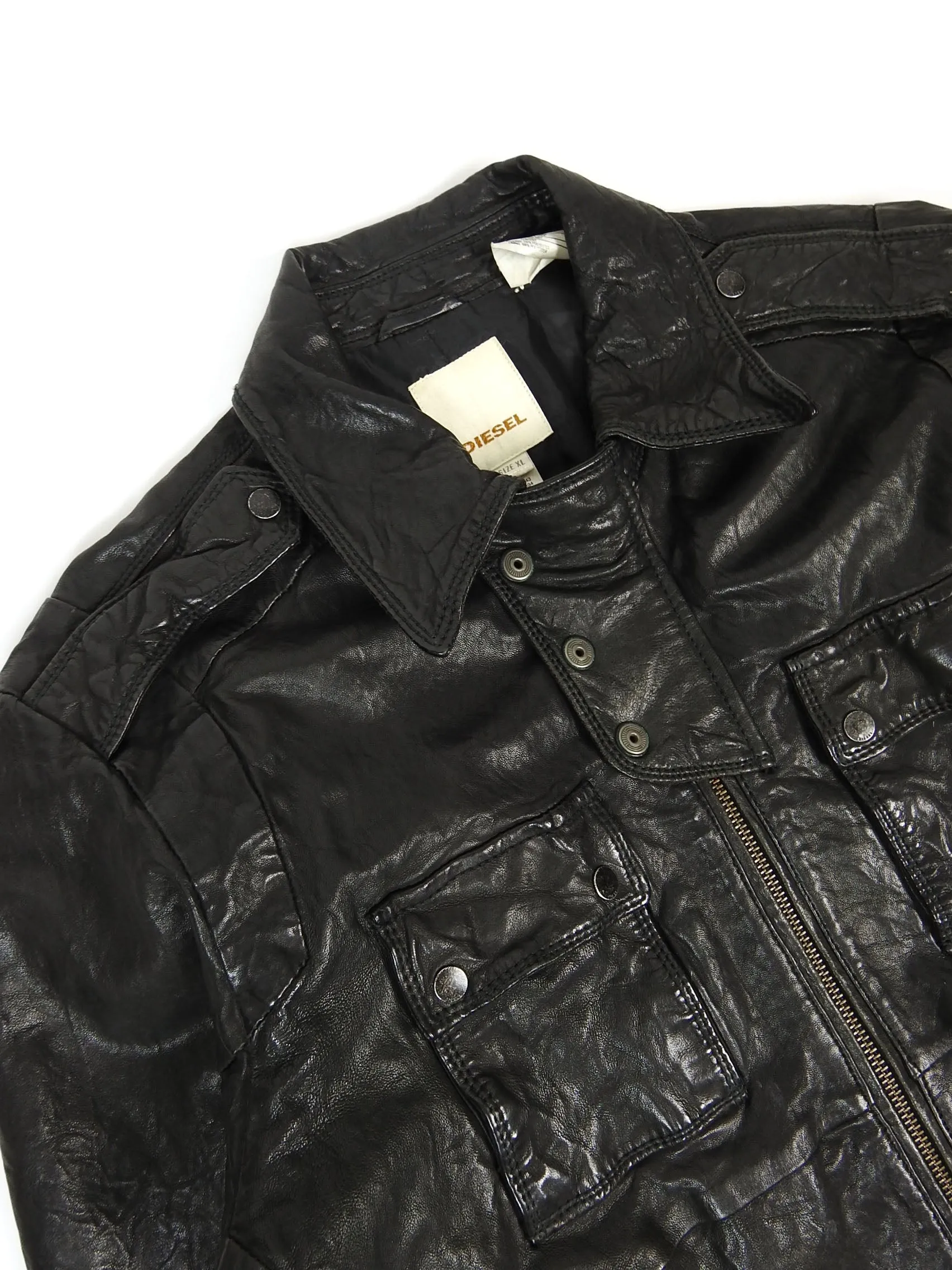 Diesel Leather Jacket Size XL