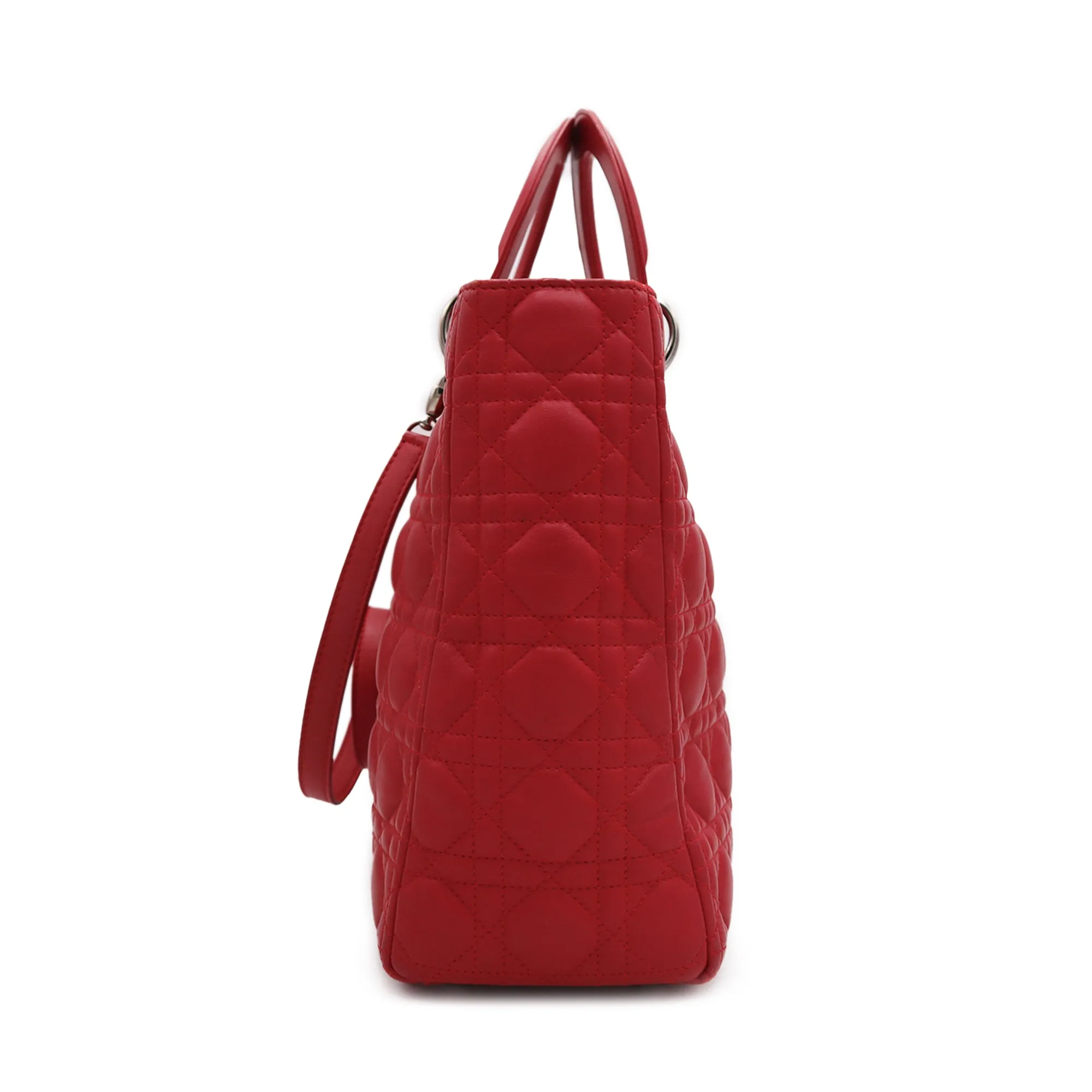 Dior Cannage Lambskin Lady Dior Large Tote Bag