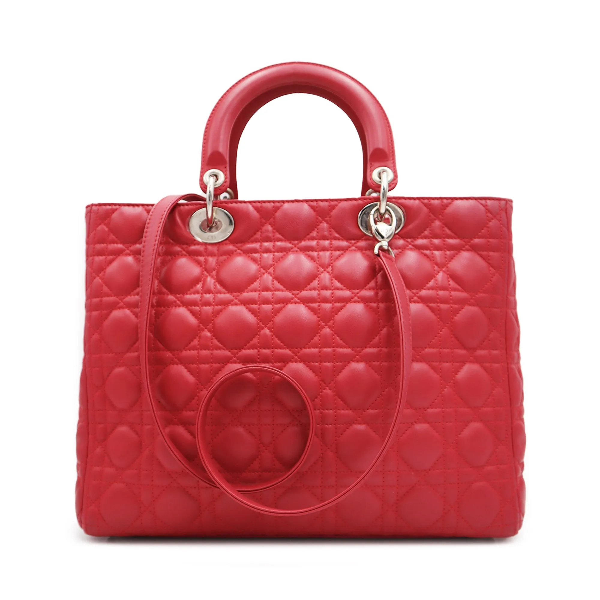 Dior Cannage Lambskin Lady Dior Large Tote Bag
