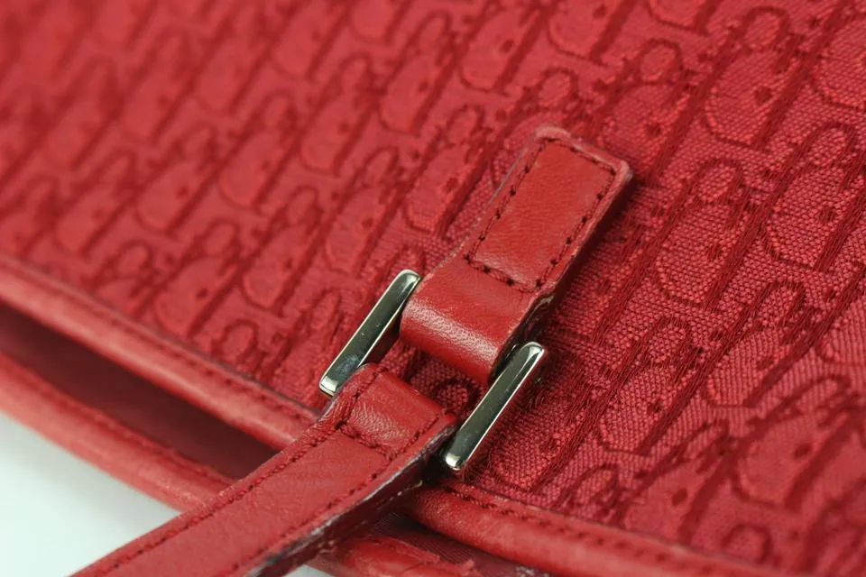 Dior Red Monogram Trotter Book Tote Shopper Bag 98da43