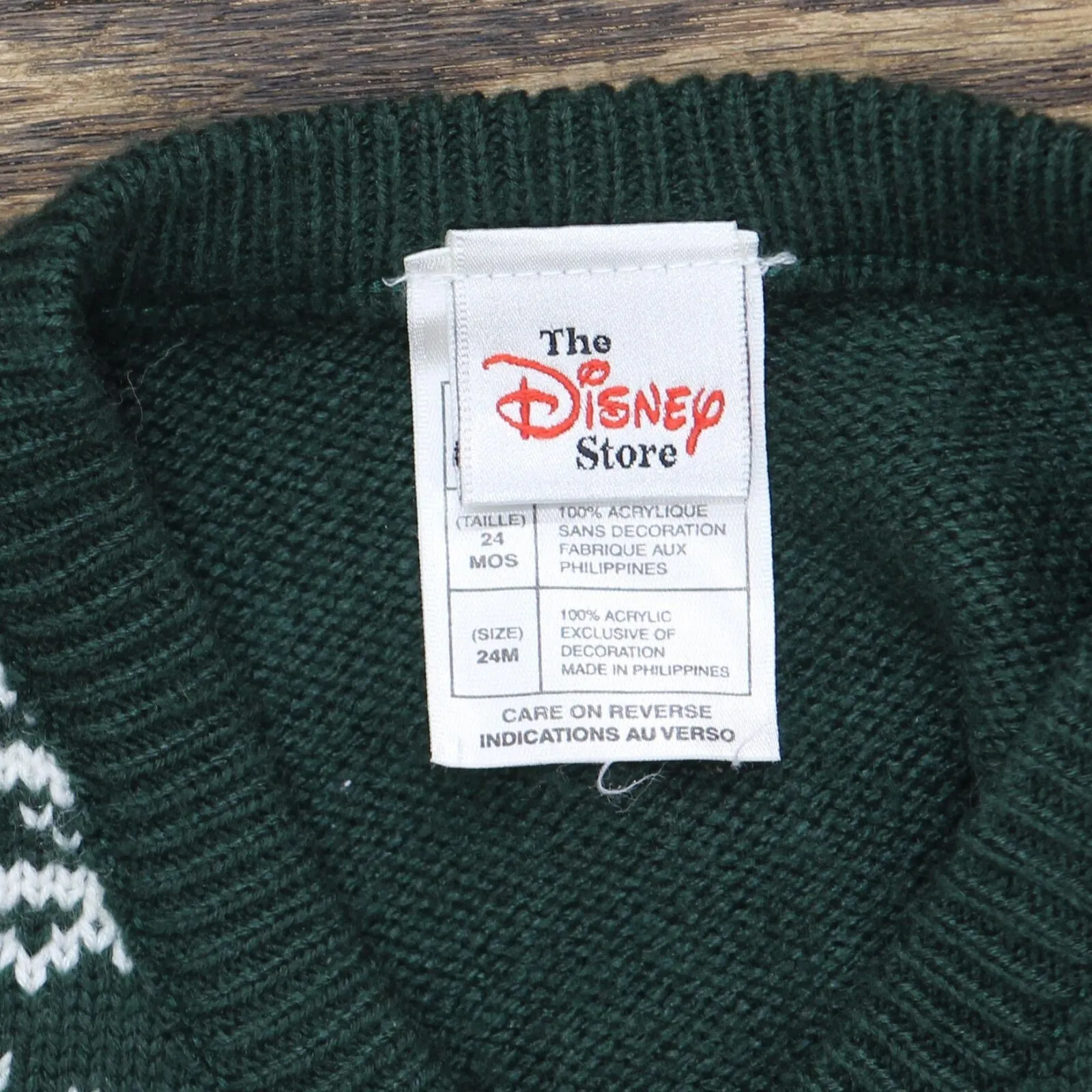Disney Infant Baby Holiday Winnie the Pooh Sweater Vest Green Argyle 24M