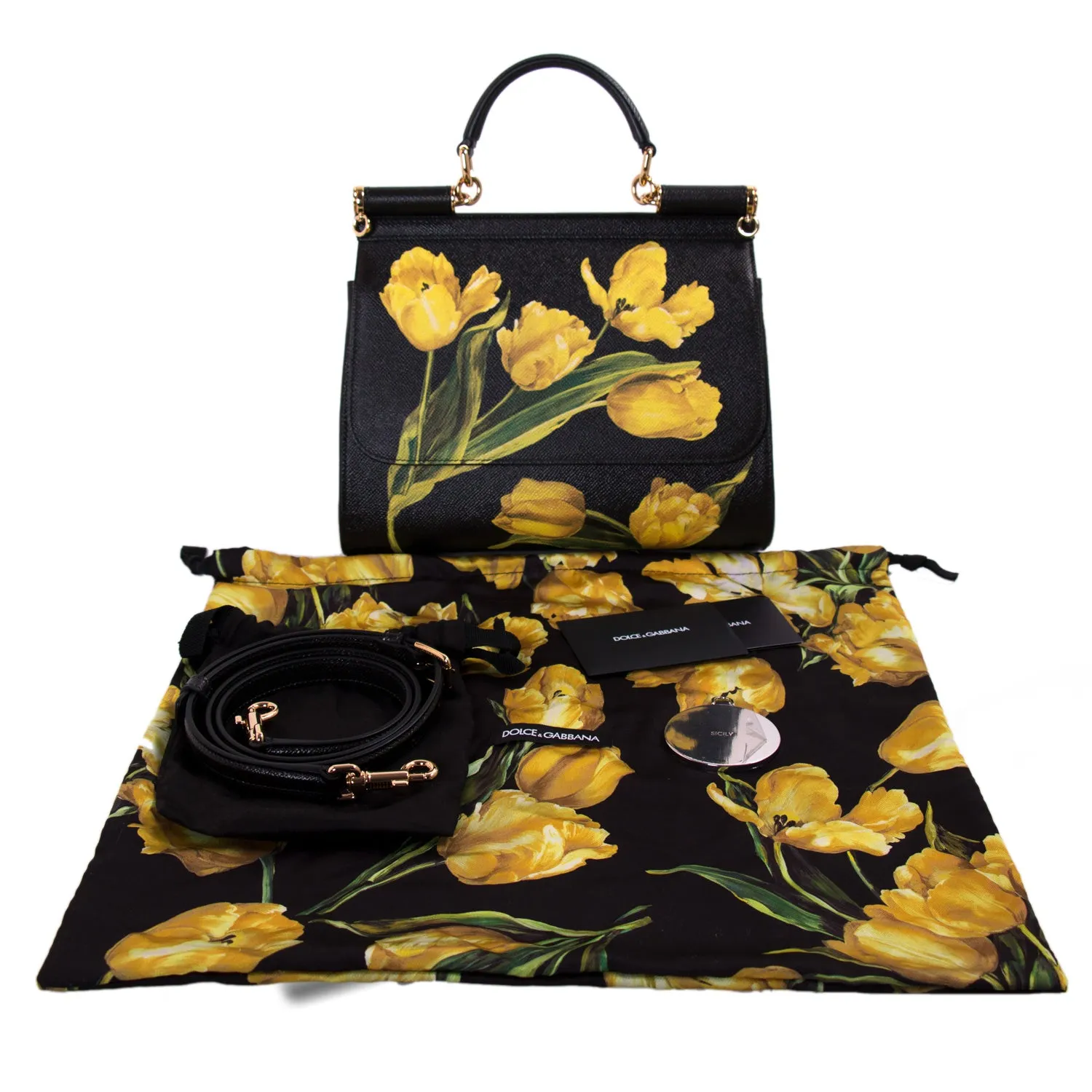 Dolce & Gabbana Tulip Prints Sicily Bag