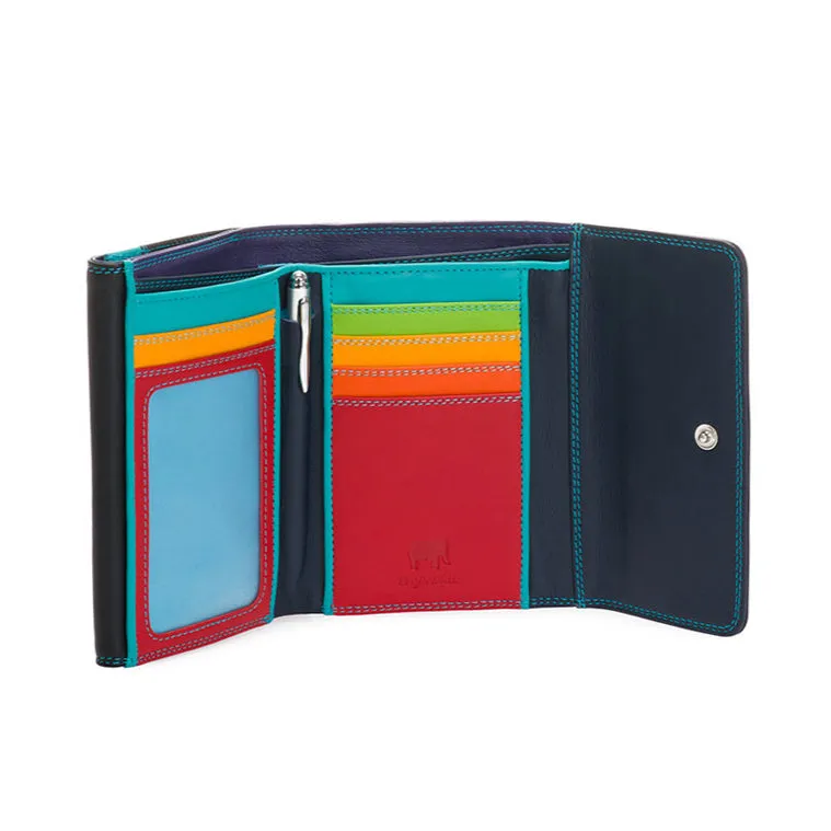 Double Flap Purse/Wallet in Black Pace