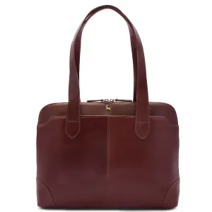 DR301 Women's Real Leather Smart Handbag Doctor Hobo Bag Chestnut